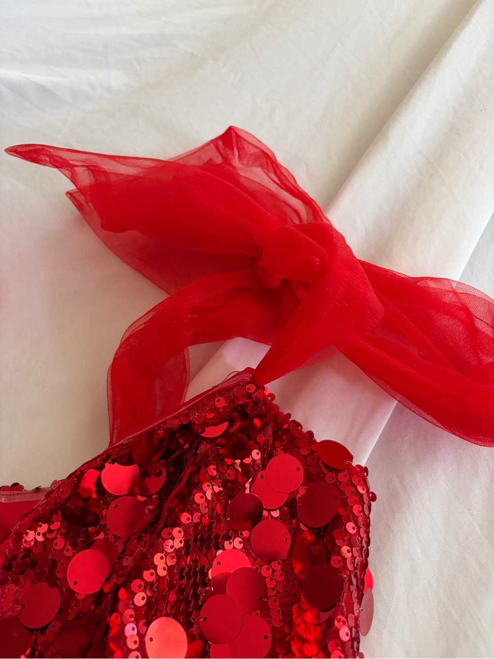 Sequin Mini Dress - Red - Picture 4 of 12